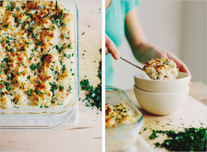 Cauliflower & Brown Rice Gratin #food