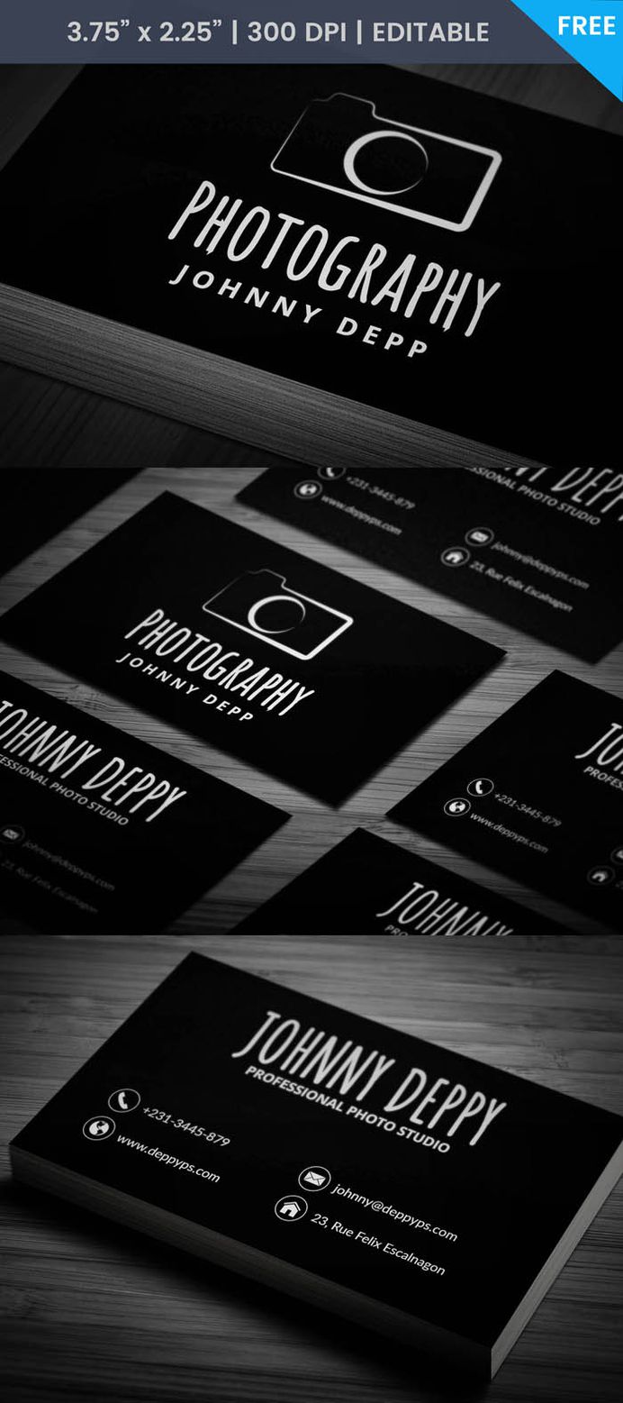Free Vintage Photography Business Card Template