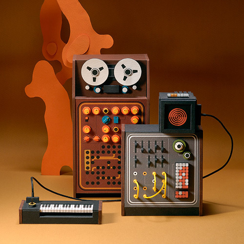 Galleries Product Design Miniatures Objects Fubiz™ #miniatures #synth #craft #art #paper