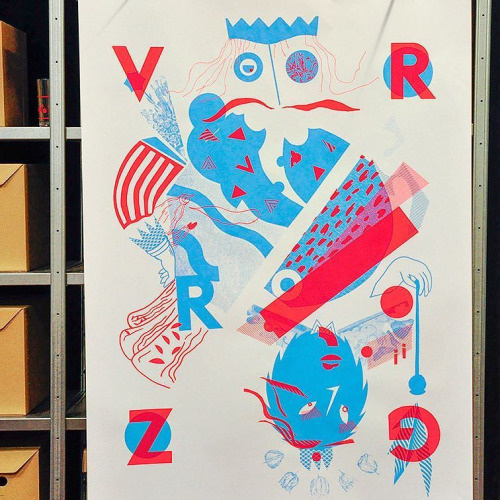 We'll be adding one more layer to this one.. #cutnpaste #collage #screenprint http://ift.tt/2kGzcX5