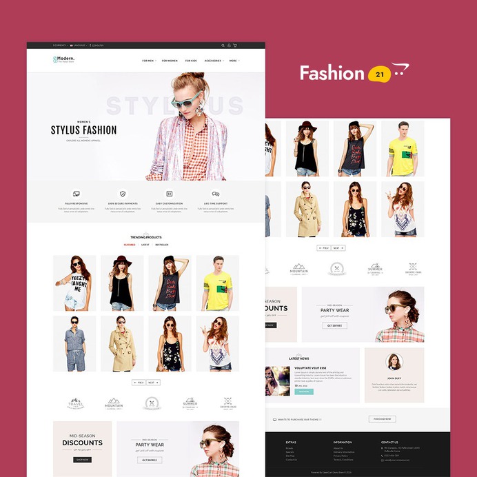 #Modern - #Opencart #MultiPurpose #Responsive #Theme | #TemplateTrip #eCommerce #Website #Design #Template