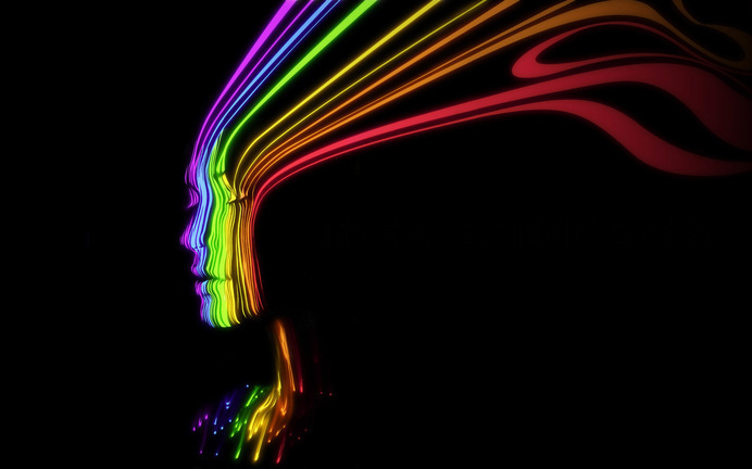 every extend extra - mlkshk #woman #girl #colors #face #rainbow #lady