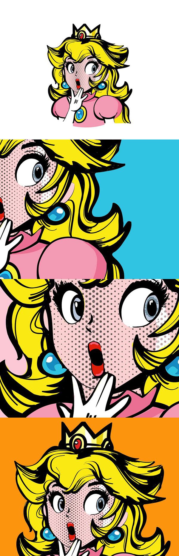 Peach Lichtenstein Style on Behance