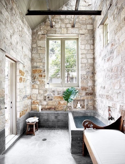 THE BROWN WORKSHOP #interior #window #bath #brick