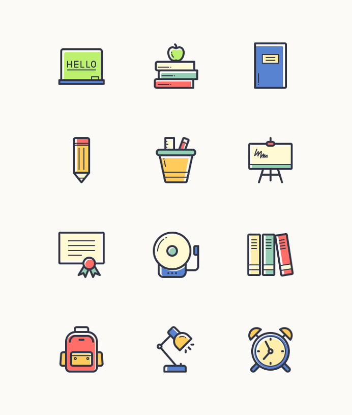 Free Back to School Icon Set