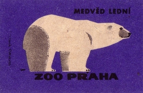 Oliver Tomas | Text Proportion Utility » Blog Archive » Animal illustrations from the Prague Zoo (1963) #polar #color #illustration #vintage #bear