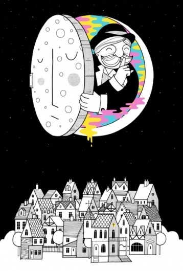 ON THE RIGHT FOOT #illustration #colour #mono