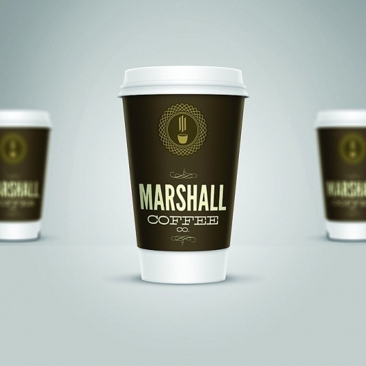 Marshall CoffeeÂ Co. - TheDieline.com - Package Design Blog #packaging #logo #cup #coffee