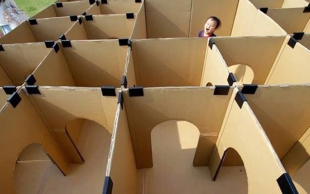 #design #idea #diy #labyrinth #kids #cardboard #toy
