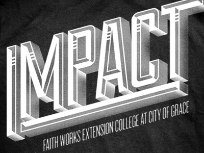 Dribbble - Impact T-Shirt Final by Doug Penick #logo #impact #typography