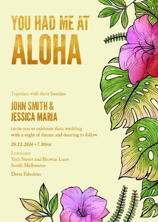 Aloha Florals - Wedding Invitations #paperlust #weddinginvitation #weddingstationery #weddinginspiration #design #rustic #paper #cards #pri