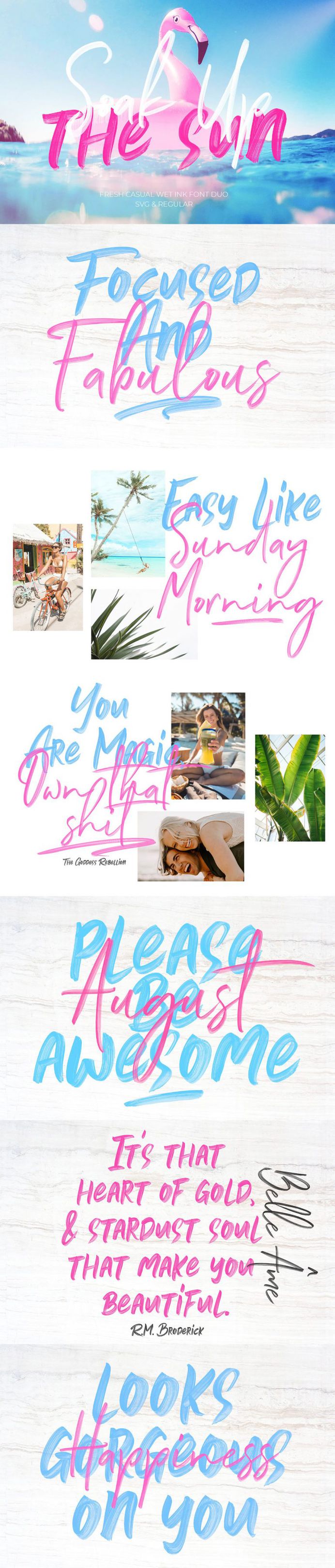 Soak Up The Sun Font Duo + SVG