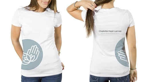 Branding - Charlotte Pepin-Lemire, masso-kinésithérapeute | Hoola création #logo #identity #shirt