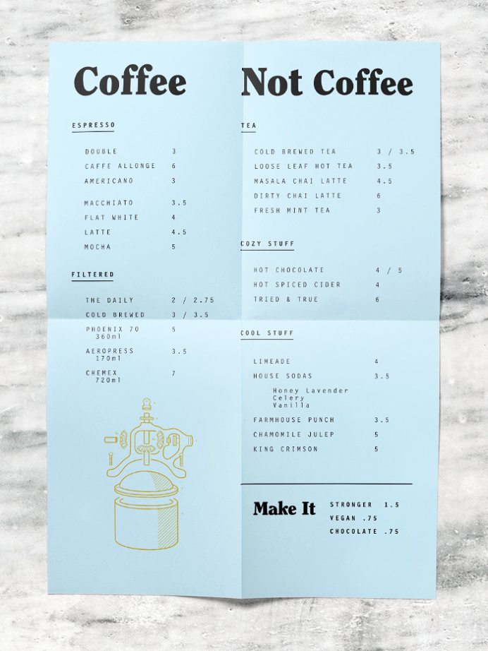 Till & Sprocket Menu by Will Gardner