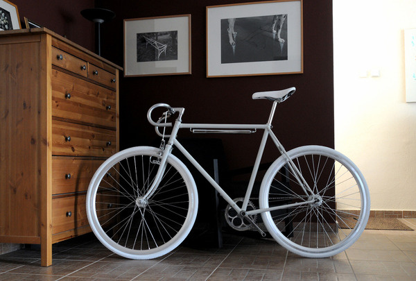 in the kitchen #white #bicycle #fixed #in #design #the #kitchen #slovakia #minimal #favorit