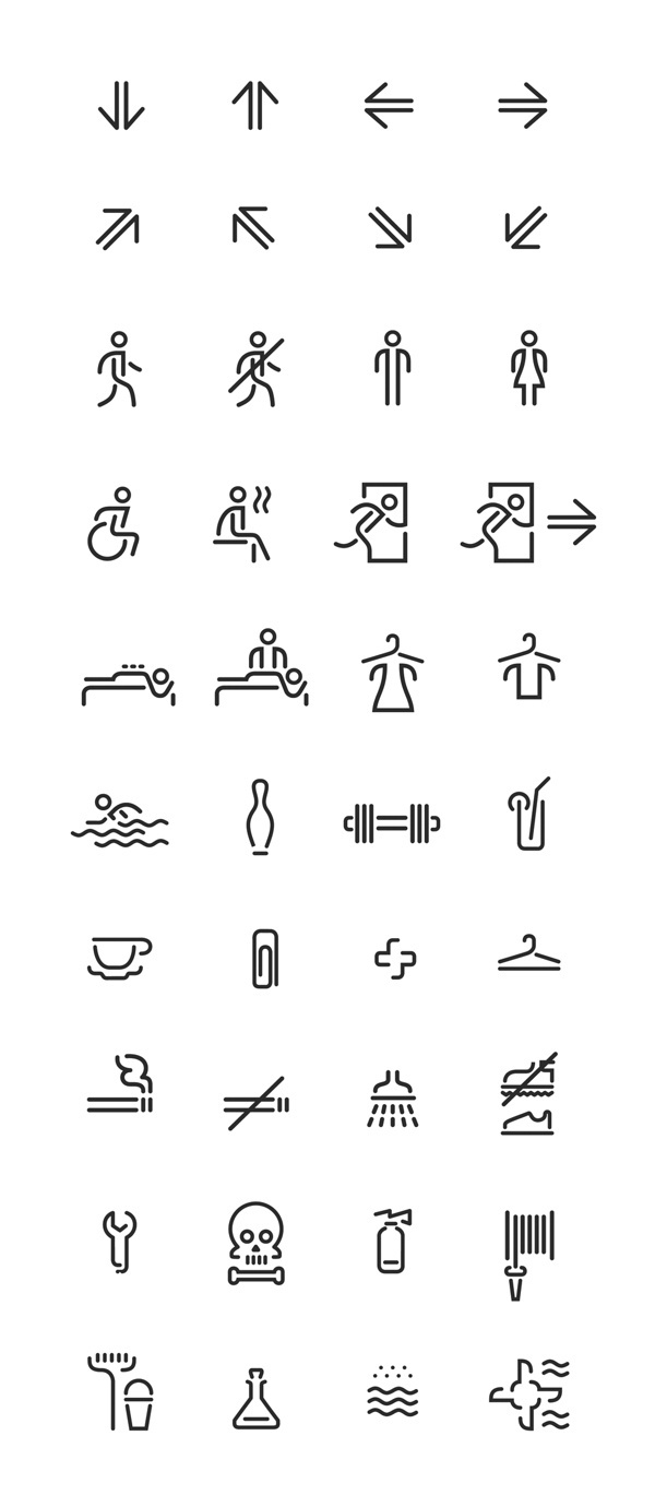 monoline icons #icon #pictogram #wayfinding