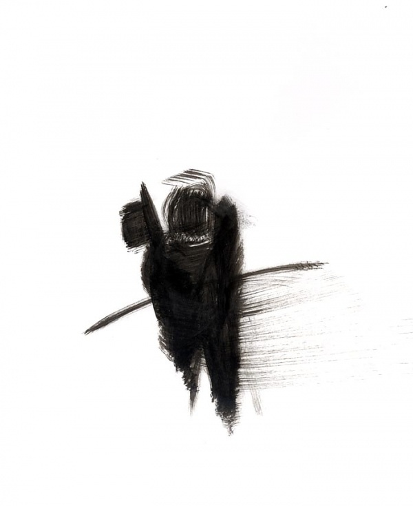 The Site of Nina Belle Luka Knudsen #ink #white #black #illustration #brush #man