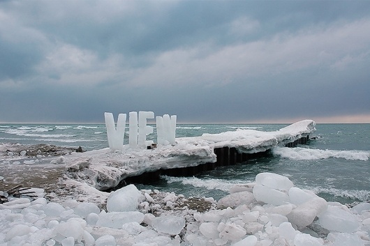 View : Nicole Dextras #installation #dextras #art #ice #nicole #typography