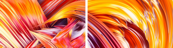 Paintwaves wave paint 3d art color colorful splash green yellow red violet mindsparkle mag experiment