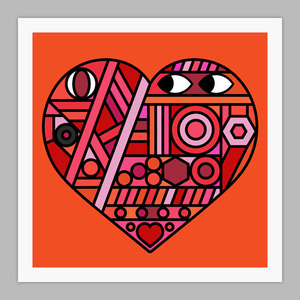 Image of Street Heart Giclxc3xa9e print on 310gsm Somerset Velvet Paper #patterns