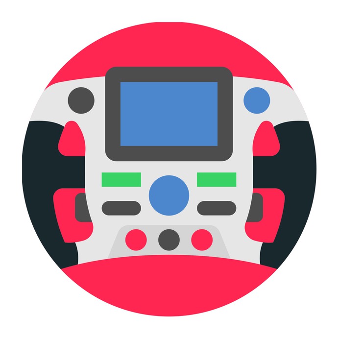 See more icon inspiration related to sports and competition, racing game, steering wheel, racing, gaming, transportation, electronics, automobile, steering, horn, wheel, race, driving, sports, car, vehicle and transport on Flaticon.