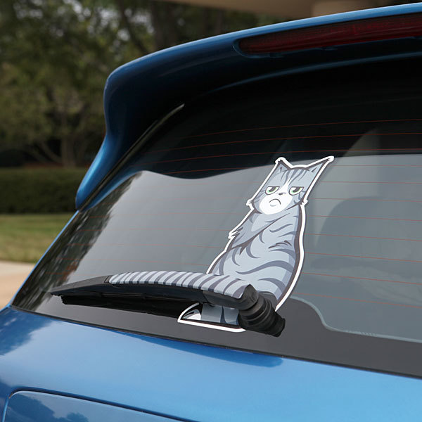 Moving Tail Kitty Car Decal #decal #sticker #cat #gadget