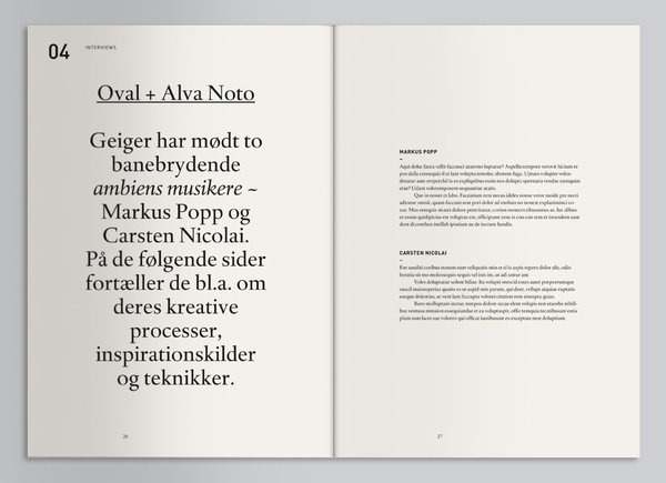 Geiger Magazine on Behance #geiger #behance #magazine