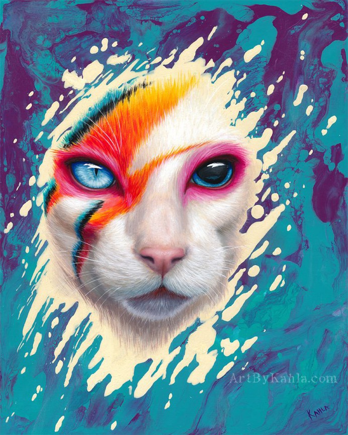 A Cat Insane by KahlaPaints
