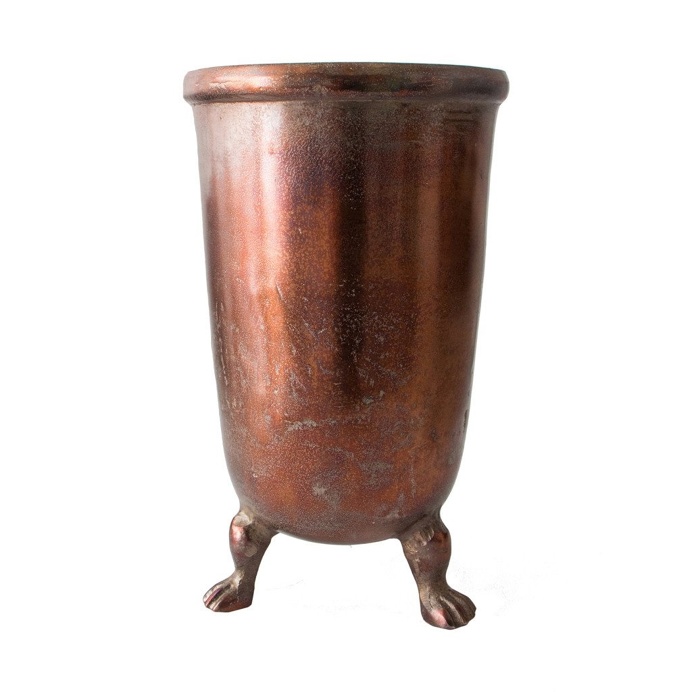 Copper Vase with Legs, Small 34.5 cm H