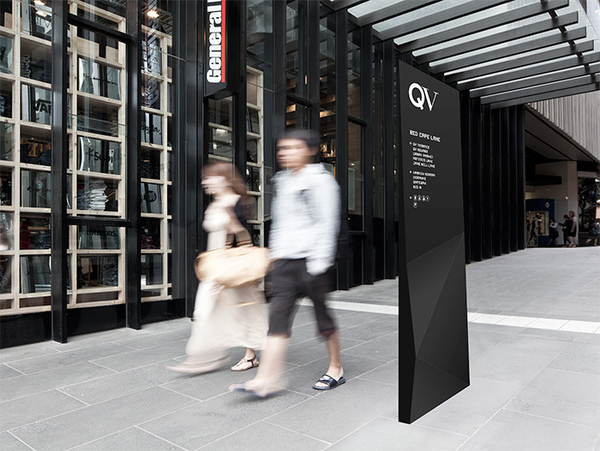 QV Melbourne #monochrome #signage #angular #wayfinding