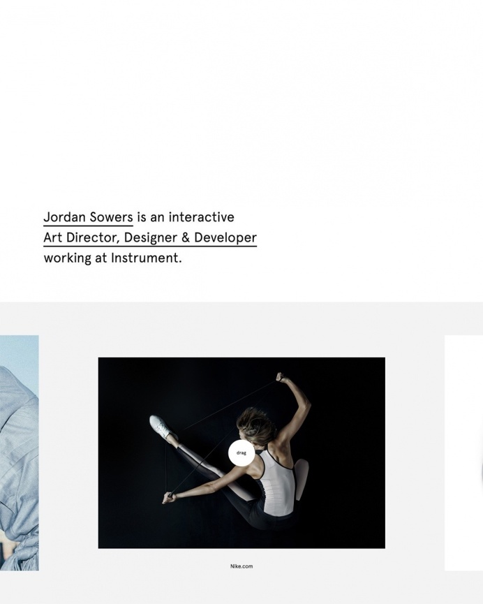 Jordan sowers portfolio webdesign website new modern minimal nike cool developer designer best 2016 interaction simple clean award site of t