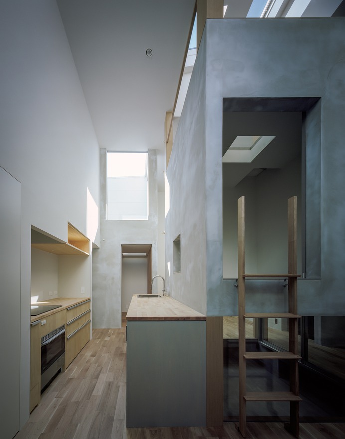 House with Light Void by Fujiwaramuro Architects
