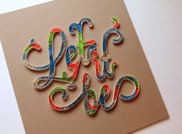 Quilling on Behance #type #materials #paper