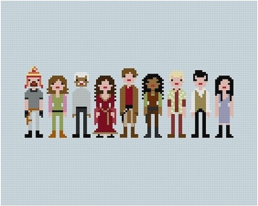 Embroidered samplers put scifi heroes in stitches #pixel