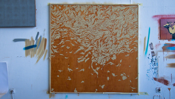 • x, y, z camouflage. on the Behance Network #woodplate #painting