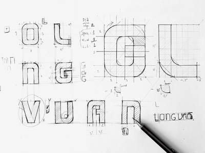 Logotype sketch - Bratus #typeface, #bratus, #sketch, #logo #girdsystem, #vietnam