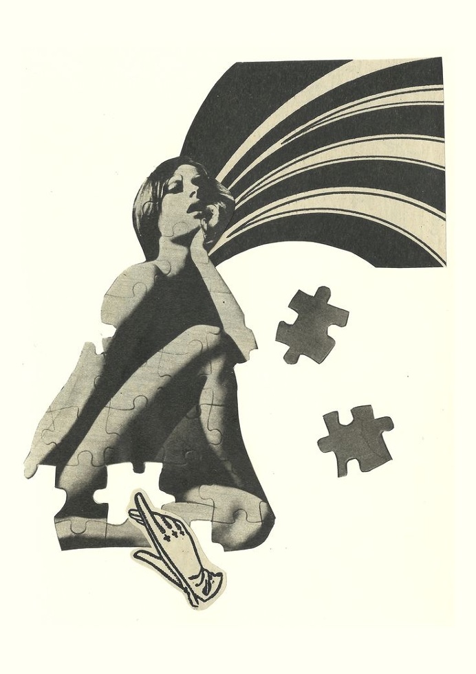 La pieza adecuada #germendetrigo #collage #Murcia #Illustration #art #feminism #puzzle #girl
