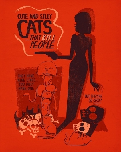 6762546371_f1af78c1b8_z.jpg (512×640) #cats #illustrations