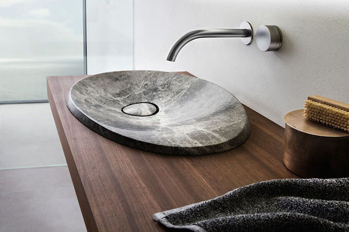 Inspired by nature, the Caldera sink gets its name and also its material from volcanic activity. This exact shape is what the Australian-bas