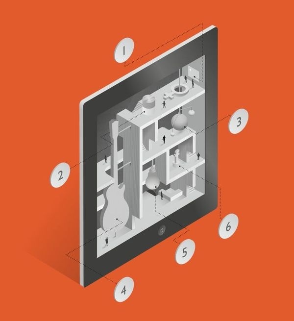 3d isometric illustration of an iPad. #isometric #ipad #infographic #illustration #app #3d