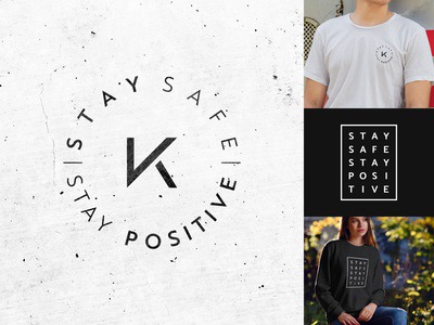 Stay Safe Stay Positive Logo Design minimalism minimal inspiration logo logodesign modern logo brand design identity creative clean positivity clothing brand merch design merchandise merch