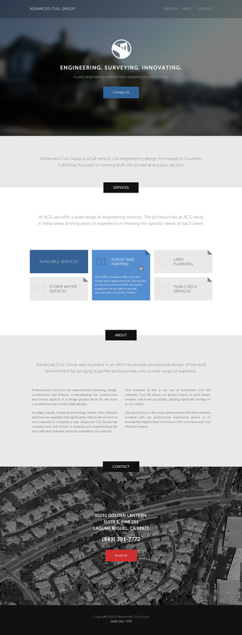 Civil Engineering Site #flat #white #page #clean #minimal #nova #proxima #web #landing