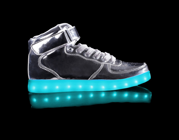 Light Up Shoes Mens Metallic Super Nova (Silver)