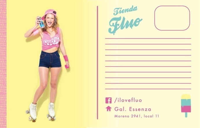 Postal Card by Tienda Fluo ( back) #fluo #plata #del #card #design #acopiodg #postal #tienda #mar