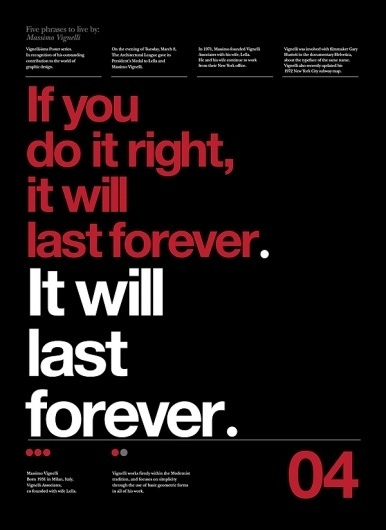 Vignelli Forever on the Adweek Talent Gallery #poster