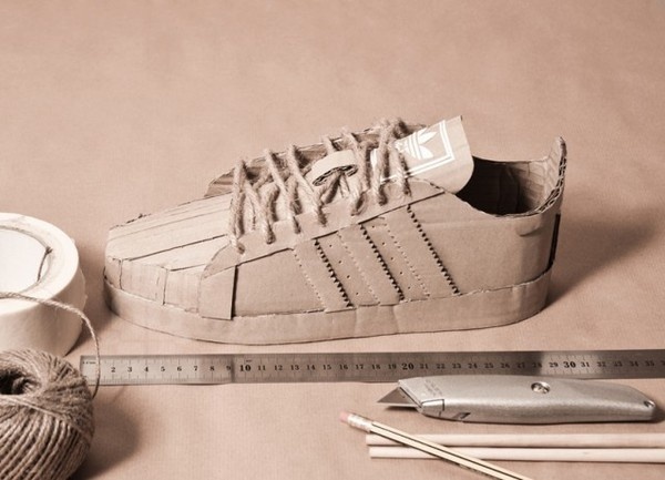 Adidas Originals with Cardboard4 #adidas #cardboard #originals #sneakers #art #paper