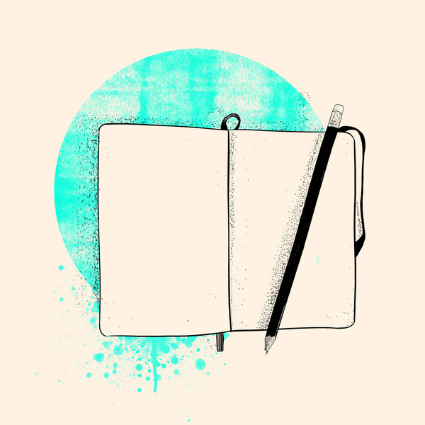 Blank Page Art Print #illustration #moleskine