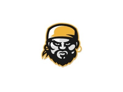 Dribbble - Pirate by Adam Walsh #logo #illustration #pirate