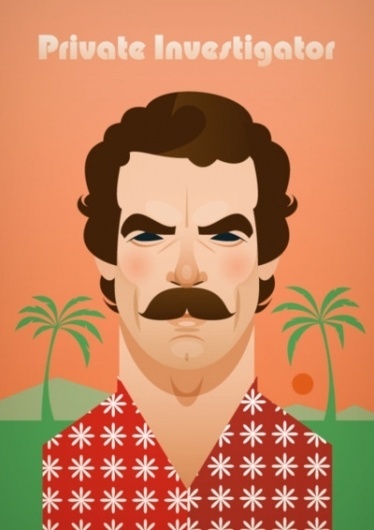 Stanley Chow Illustration #illustration #magnum pi #stanley chow