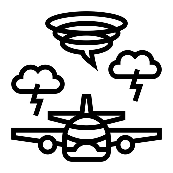 See more icon inspiration related to storm, weather, tornado, transportation, airplane, bolt, plane, lightning, nature and travel on Flaticon.